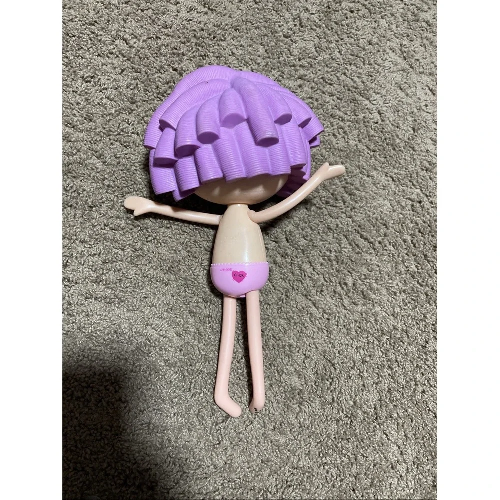 Lalaloopsy Doll Purple Hair Pink Bow Button Eyes 12 inch Large Figure MGA 01-03